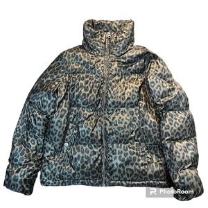 Lucky Brand Trendy Cute Bomber Jacket Small Olive & Black. Fatigue print.